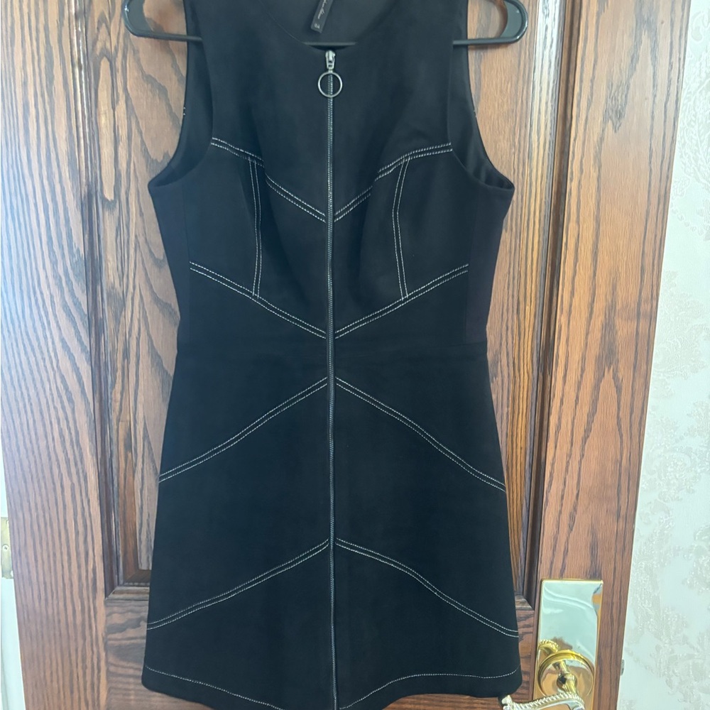 BCBGMaxAzria Black Mini Dress with White Stitching